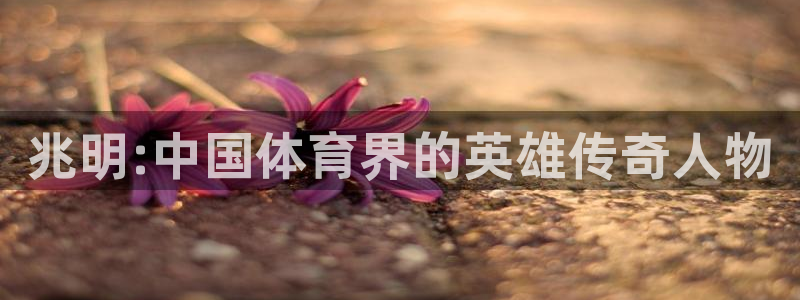意昂22体育登录入口：兆明:中国体育界的英雄传奇人物